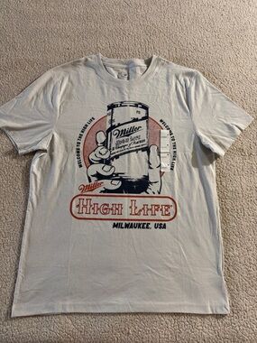 Miller High Life Graphic Short Sleeve Tee - Cream Medium
